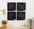 4 VersaTiles on a wall above a desk